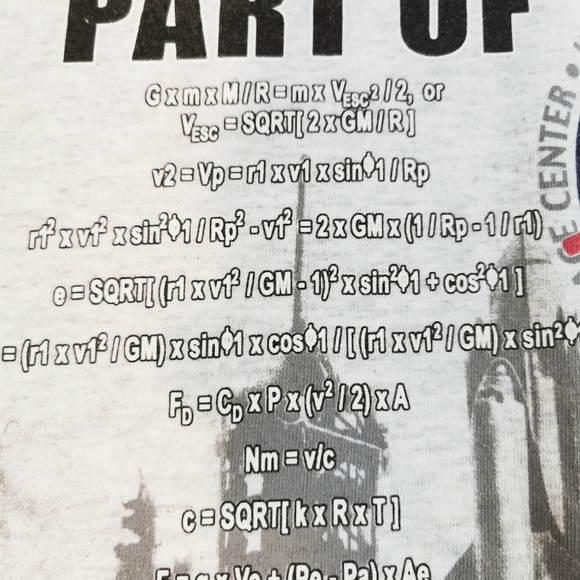 NASA ROCKET FUEL FORMULA Men's SHIRT 2XL DBL SIDED - Picture 6 of 10